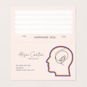 psycology editable business card  visitenkarten (Außenseite Aufgefaltet)