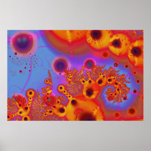 Psyctopus rote Korallen-Hafen Poster