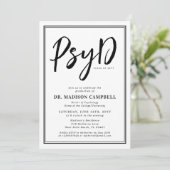 PsyD Doktor der Psychologie-Absolventin Einladung (Stehend Vorderseite)