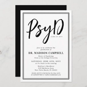PsyD Doktor der Psychologie-Absolventin Einladung