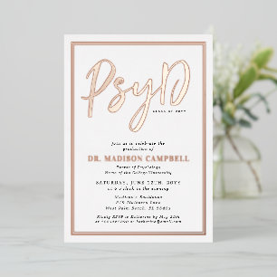 PsyD Doktor der Psychologie-Absolventin Folieneinladung