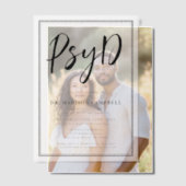 PsyD Doktor der Psychologie-Absolventin Pergament Einladungen (Versatz (Ehepaar))