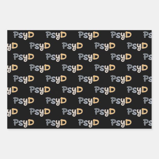 PsyD Doktor der Psychologie Psychologin Geschenkpapier Set (Vorderseite)