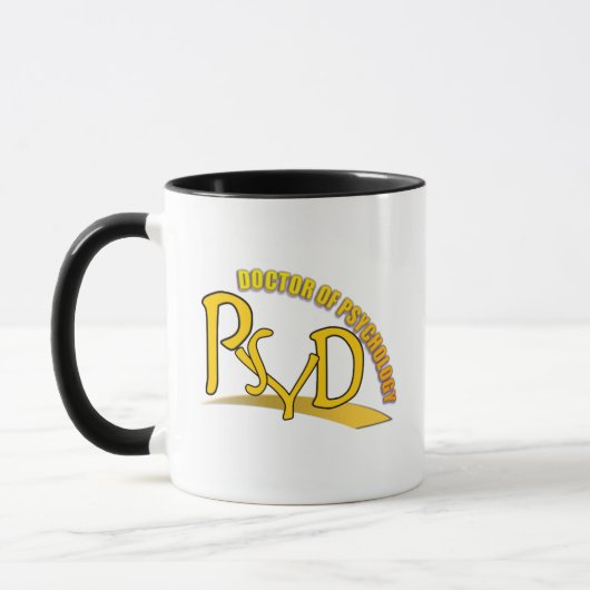 PSYD DOKTOR OF PSYCHOLOGY YELLOW LOGO TASSE (Links)