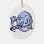 PsyD Doktor von Psychologie LOGO Keramik Ornament (Rechts)