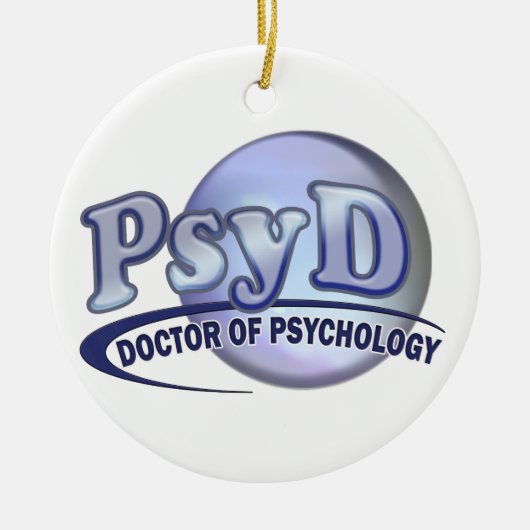 PsyD Doktor von Psychologie LOGO Keramik Ornament (Vorne)