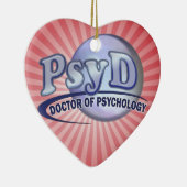 PsyD Doktor von Psychologie LOGO Keramik Ornament (Rechts)