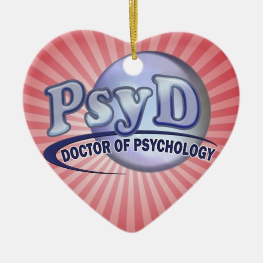 PsyD Doktor von Psychologie LOGO Keramik Ornament (Vorne)