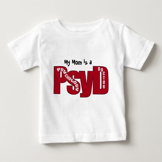 PsyD GROSSER ROTER DOKTOR OF PSYCHOLOGY BOLD Baby T-shirt (Vorderseite)