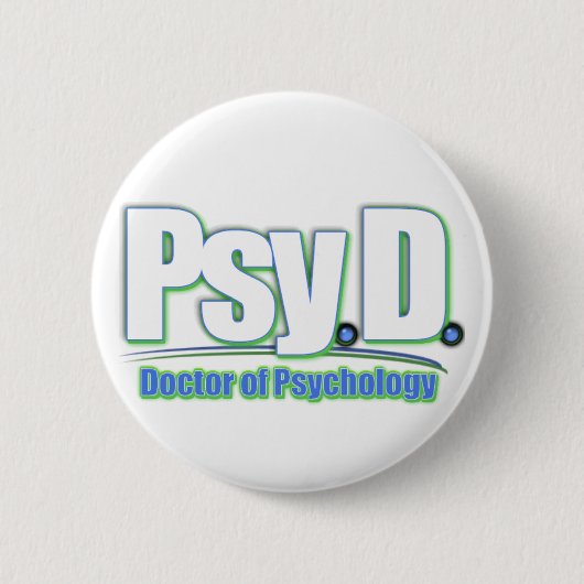 PsyD LOGO2 DOKTOR DER PSYCHOLOGIE Button (Vorderseite)