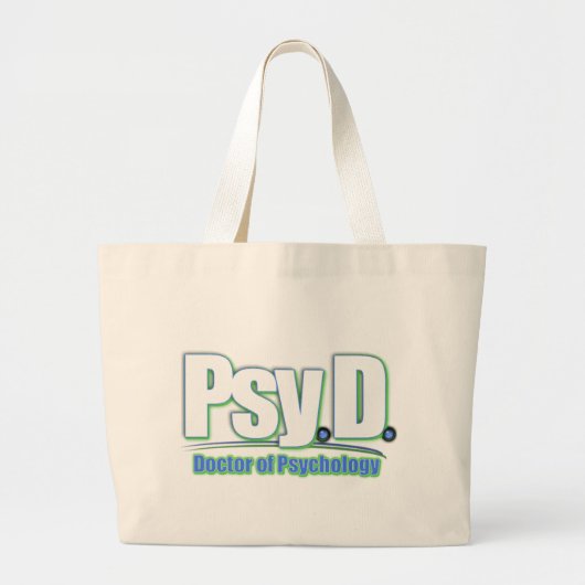PsyD LOGO2 DOKTOR DER PSYCHOLOGIE Jumbo Stoffbeutel (Vorne)