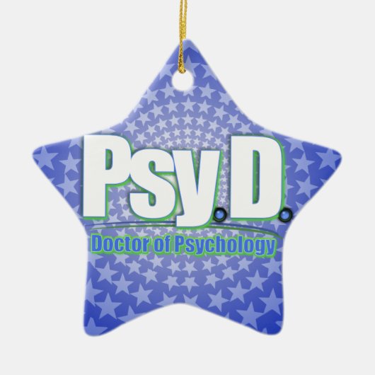 PsyD LOGO2 DOKTOR DER PSYCHOLOGIE Keramikornament (Vorne)