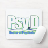 PsyD LOGO2 DOKTOR OF PSYCHOLOGY Mousepad (Mit Mouse)