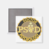 PsyD LOGO - ARZT DER PSYCHOLOGIE Magnet (Vorderseite/Rückseite)