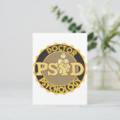 PsyD LOGO - ARZT DER PSYCHOLOGIE Postkarte (Stehend Vorderseite)