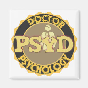 PsyD LOGO - DOKTOR OF PSYCHOLOGY Magnet