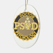 PsyD LOGO-DOKTOR OF PSYCHOLOGY PSYCHOLOGIST Keramik Ornament (Links)