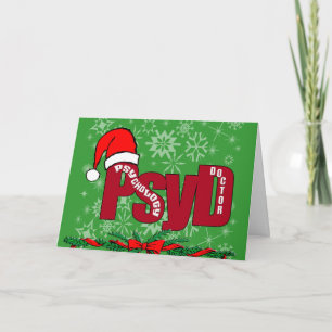 PsyD SANTA DOKTOR DER PSYCHOLOGIE Feiertagskarte