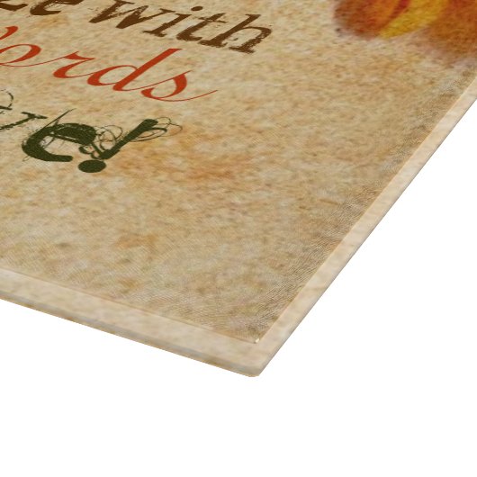 Psydefx: Gerbera Blume + Peacock Feather Schneidebrett (Ecke)