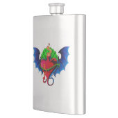 Psyko-Daizie Dragon Wing Heart Premium-Flasche Flachmann (Links)