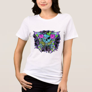 Psyko-Daizie Skull & Roses Damen T-Shirt Tri-Blend Shirt