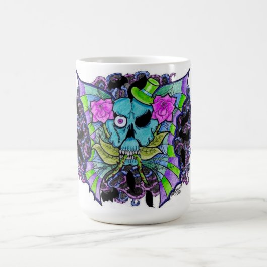 Psyko-Daizie Skull & Roses Tasse (Mittel)