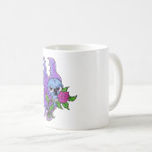 Psyko-Dazie Schädel & Rose Tattoo-Flash-Schädel-Ta Kaffeetasse (VorderseiteRechts)