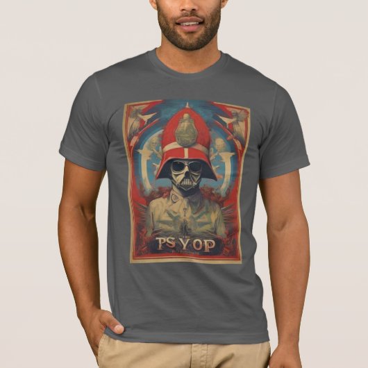 Psyop Design von AI T-Shirt (Vorderseite)
