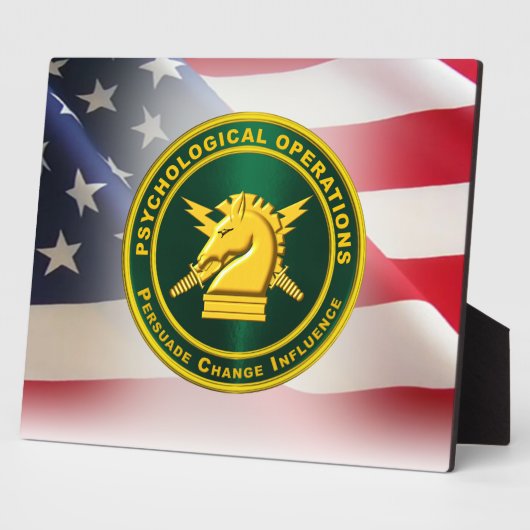 PSYOPS Army Veteran Fotoplatte (Seite)