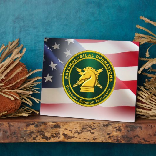 PSYOPS Army Veteran Fotoplatte (Seite)