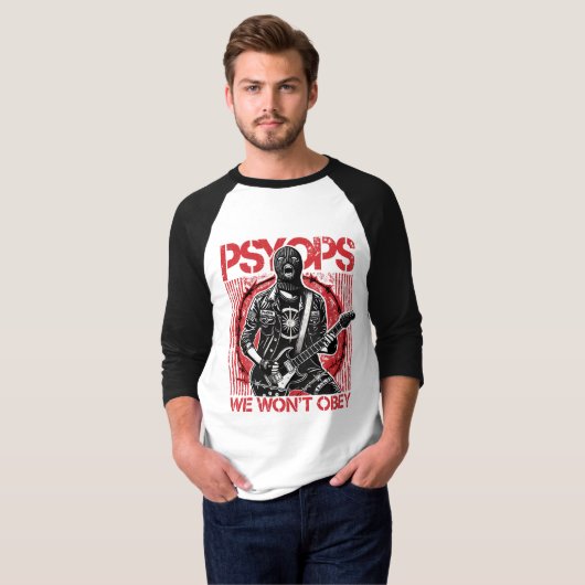 PSYOPS raglan tee - rot (Vorne ganz)