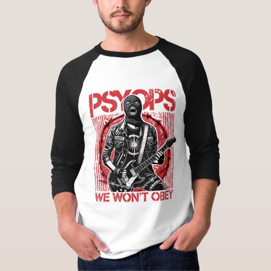 PSYOPS raglan tee - rot (Vorderseite)