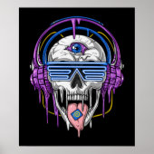 Psytrance Rave Skull Poster (Vorne)