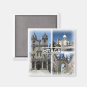 PT0031 Europa, Portugal, Braga, Kühlschrank Magnet (Vorderseite/Rückseite)