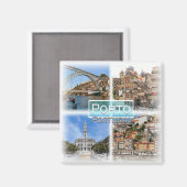 PT0043 Europa, Portugal, Porto, Kühlschrank Magnet (Vorderseite/Rückseite)