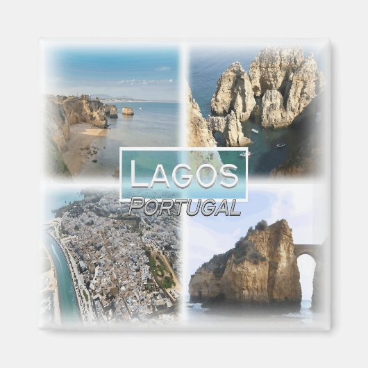 PT040 Europa, Portugal, Lagos, Kühlschrank Magnet (Vorne)