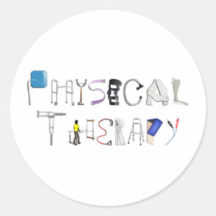 PT am Arbeitsplatz Runder Aufkleber