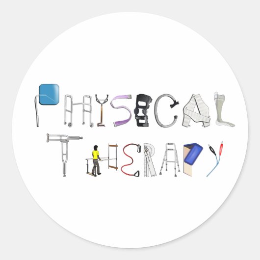 PT am Arbeitsplatz Runder Aufkleber (Vorderseite)