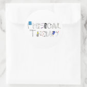 PT am Arbeitsplatz Runder Aufkleber (Tasche)