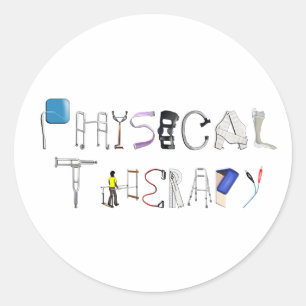 PT am Arbeitsplatz Runder Aufkleber