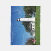 Pt Aux Barques Lighthouse Fleece Decke (Vorderseite)