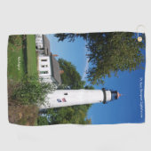 Pt Aux Barques Lighthouse großes Golfhandtuch (Horizontal)