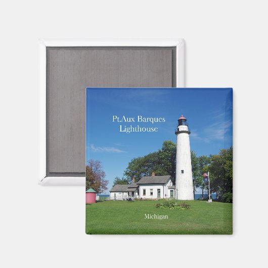 Pt Aux Barques Lighthouse-Magnet Magnet (Vorderseite/Rückseite)