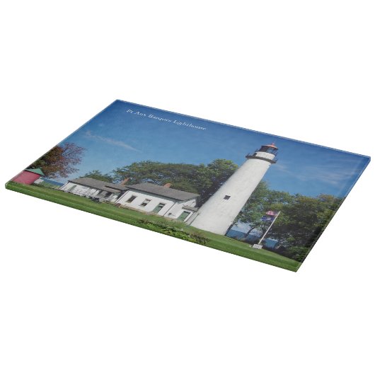 Pt Aux Barques Lighthouse Schneidbrett Schneidebrett (Ecke)