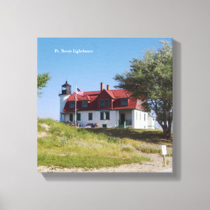 Pt Betsie Lighthouse-Leinwand Leinwanddruck