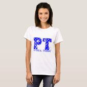 pt blaue Polka-Punkte T-Shirt (Vorne ganz)