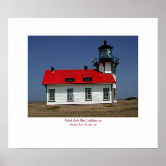Pt. Cabrillo Lighthouse, Mendocino, CA Poster (Vorne)