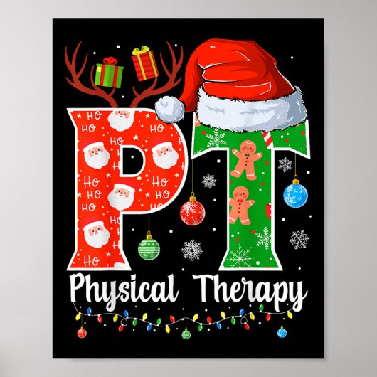 Pt Christmas Physical Therapy Christmas Pt Xmas  Poster (Vorne)