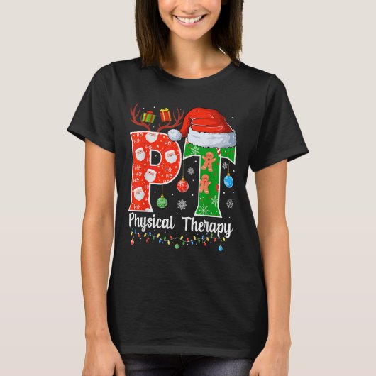 Pt Christmas Physical Therapy Christmas Pt Xmas T-Shirt (Vorderseite)