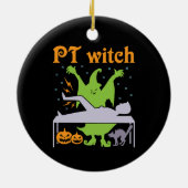 PT Hexenphysiktherapeut Halloween Keramik Ornament (Hinten)